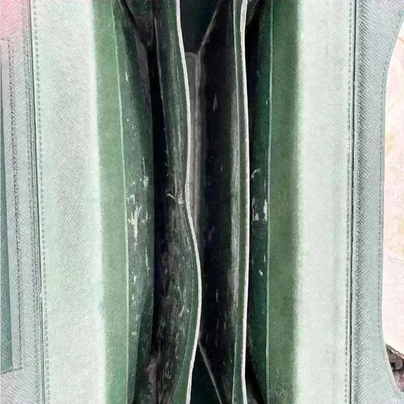 LOUIS VUITTON Taiga Pilot Case Oural Green Leather Vintage Oural Briefcase - Picture 6 of 16